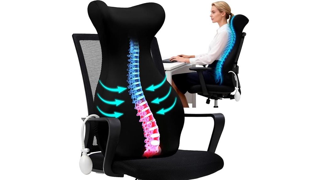 27 7 inch adjustable lumbar pillow