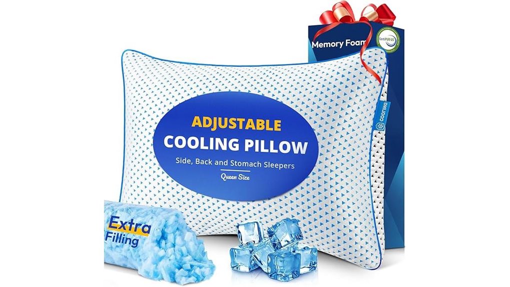 adjustable cooling gel pillow