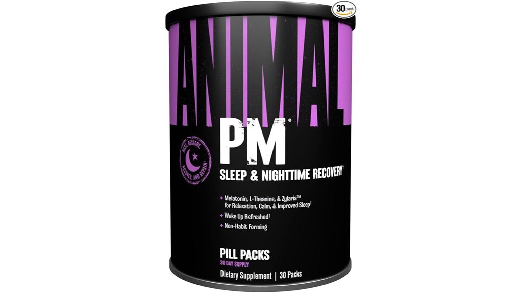 animal pm sleep aid with melatonin and l theanine