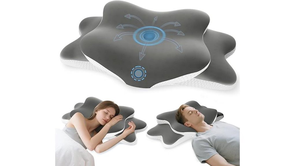 cervical neck pillow grey
