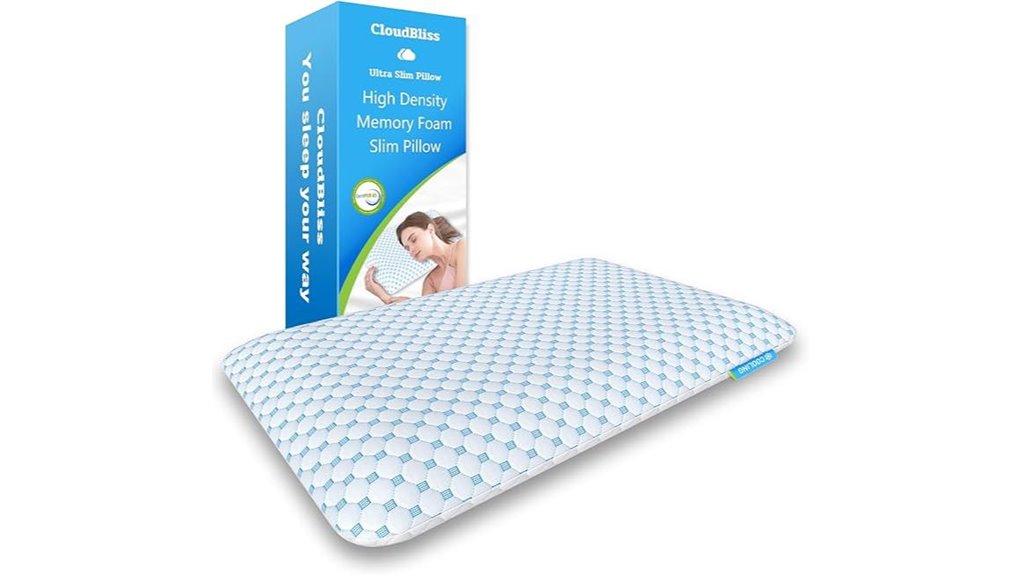 cloudbliss ultra slim memory foam pillow