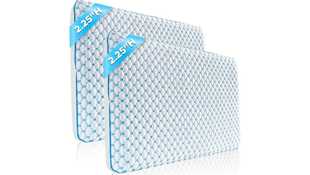 cooling gel memory foam 2 pack