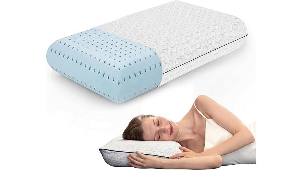 cooling gel memory foam pillow standard size