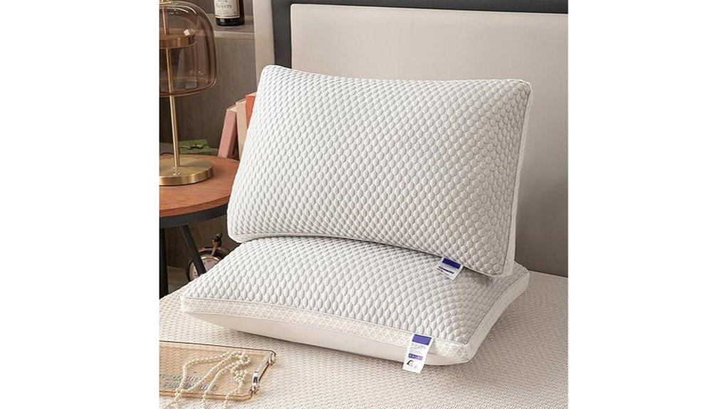 cooling hotel pillow with temperature regulating cover