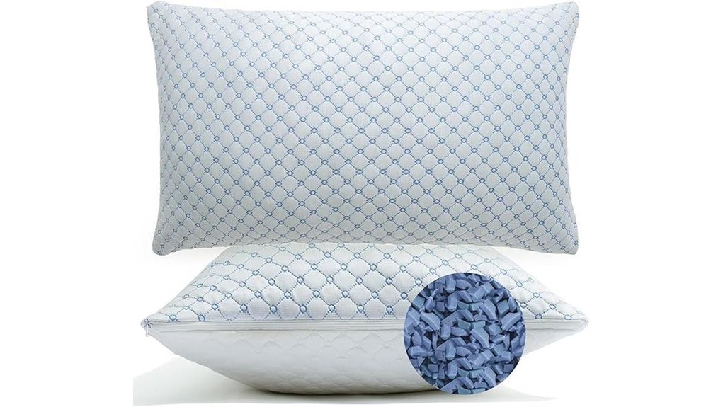 cooling memory foam pillows 2 pack queen size