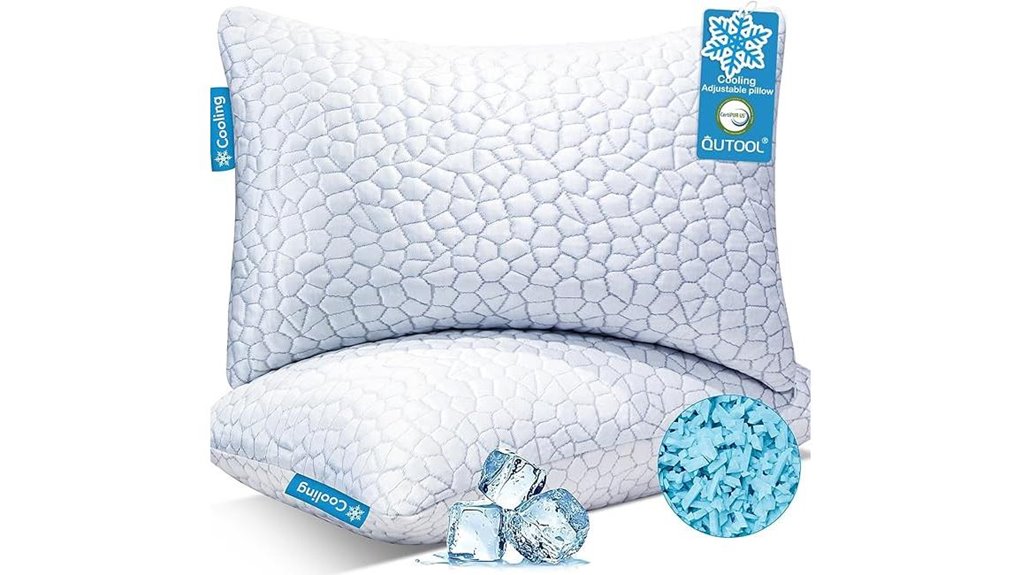 cooling memory foam pillows set