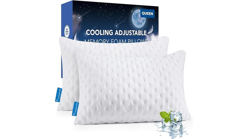 cooling side sleeper pillow queen set