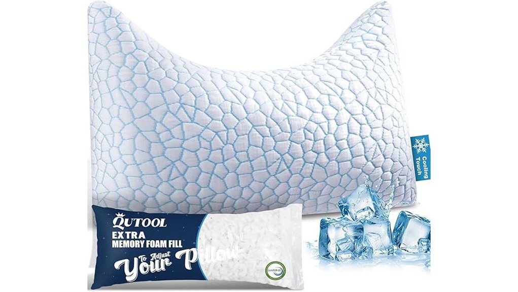 cooling side sleeper pillow with foam fill