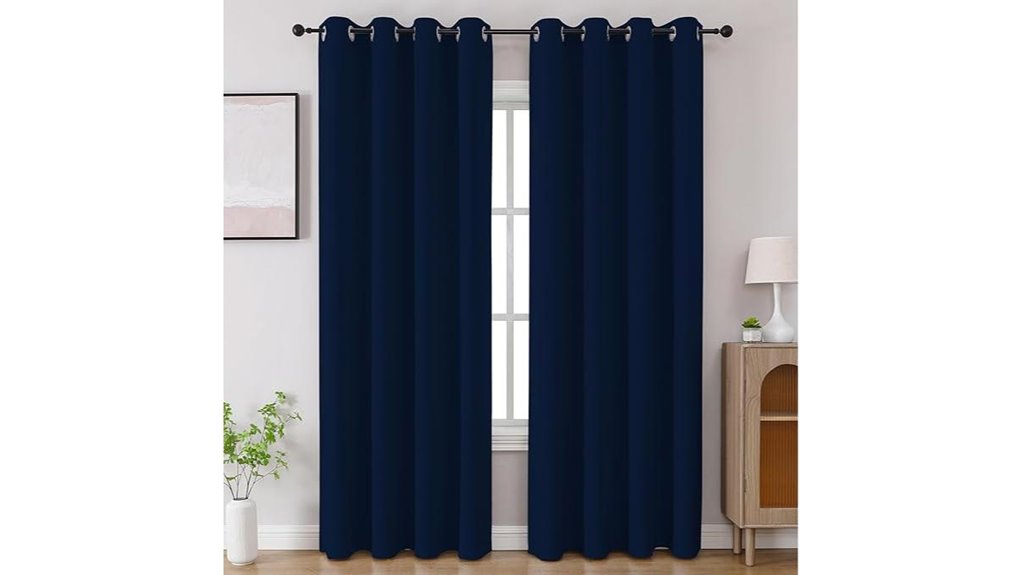 cucraf navy blue curtains