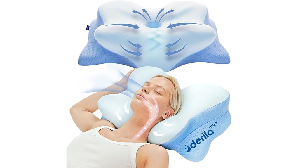derila cervical memory foam neck pillow for sleep