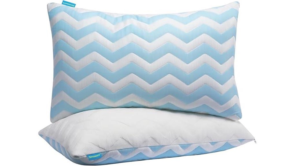 dreamara memory foam pillows queen