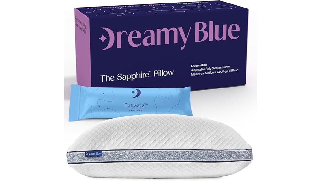dreamyblue gusseted sapphire pillow
