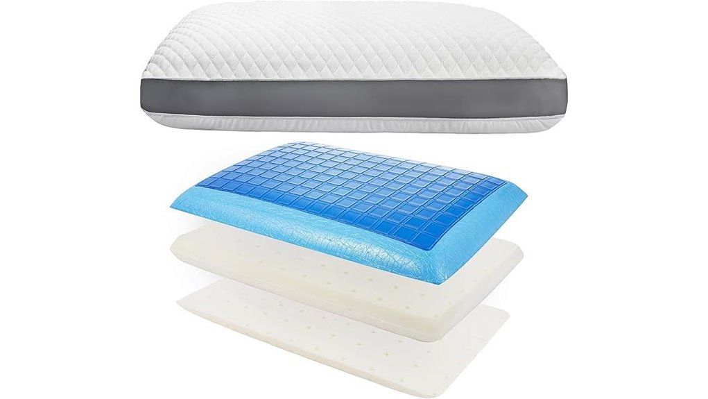 dual temperature memory foam pillow