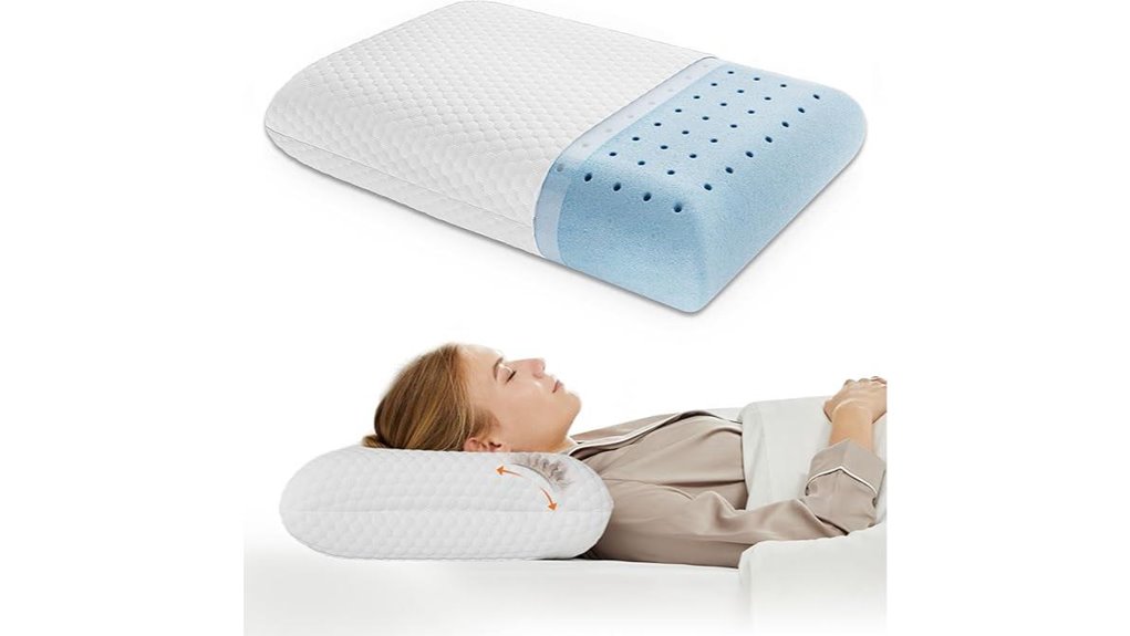 dumos memory foam pillow with cooling gel
