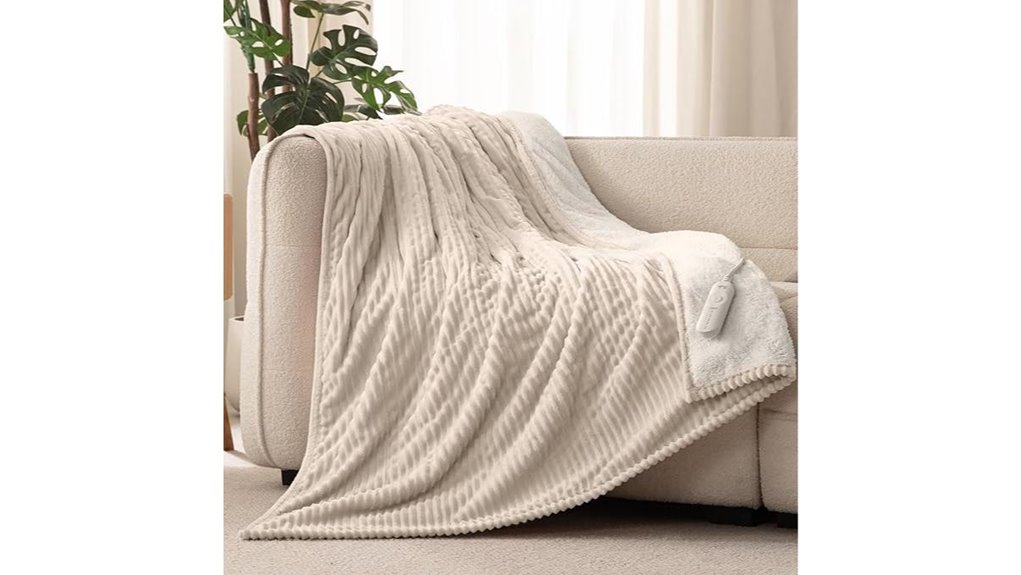 electric heated throw blanket with auto off