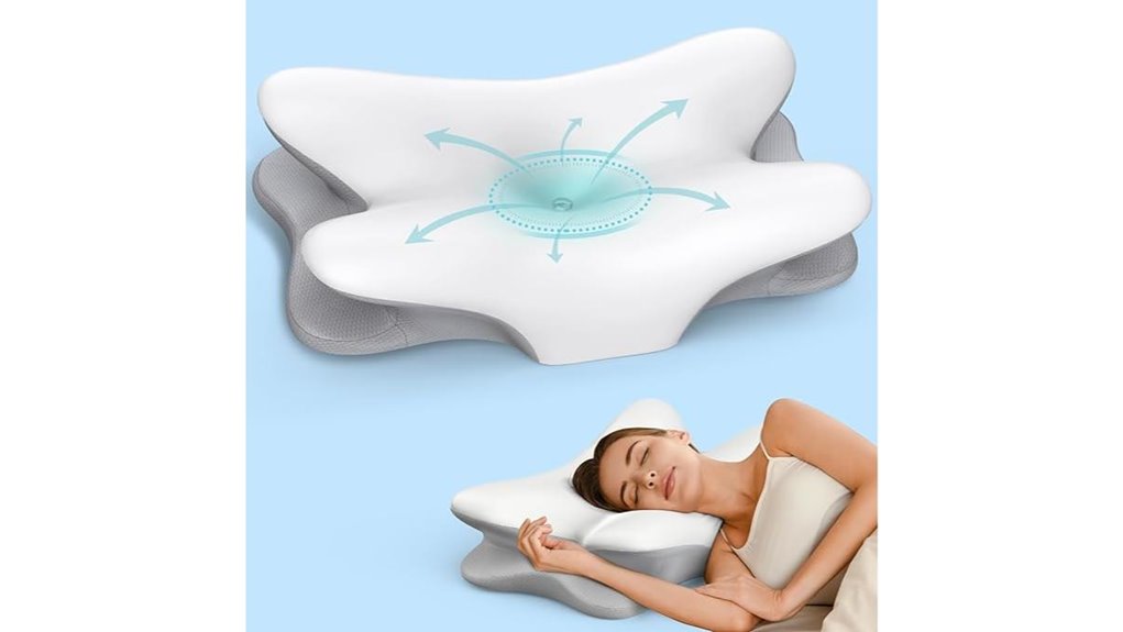 ergonomic cervical cooling pillow