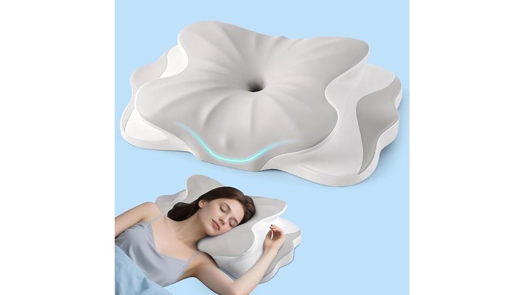 ergonomic neck pillow grey
