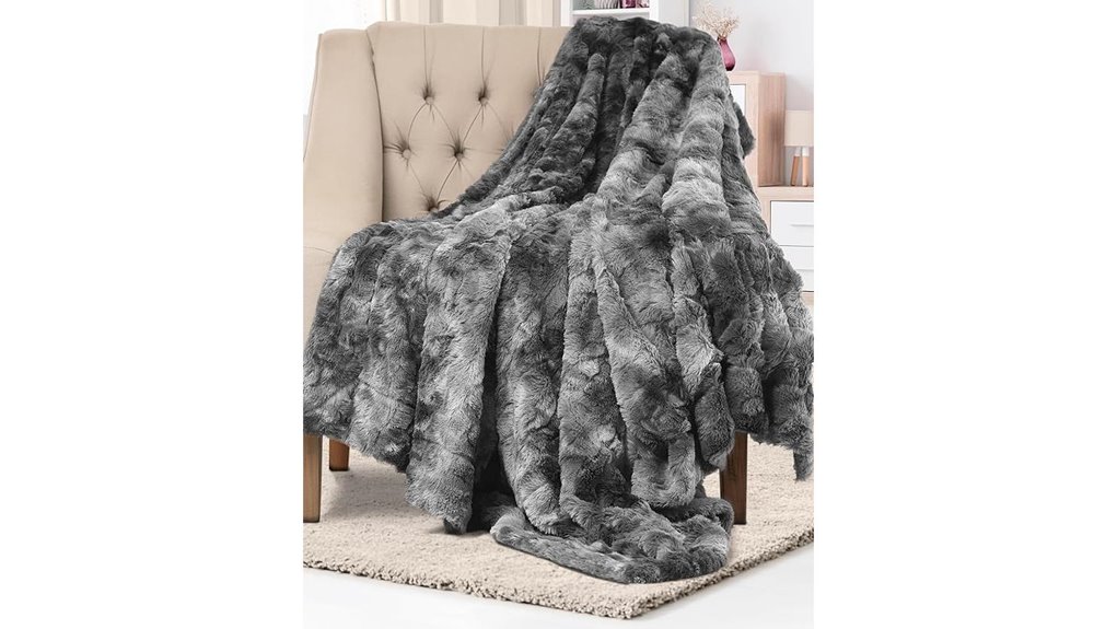 everlasting comfort gray faux fur