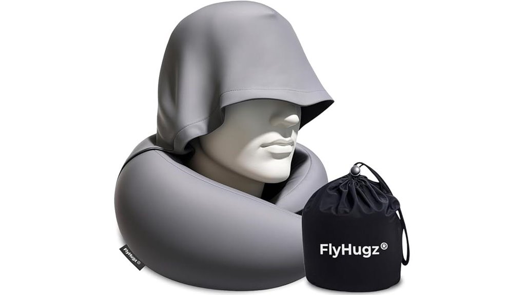 flyhugz 2 0 hooded travel pillow