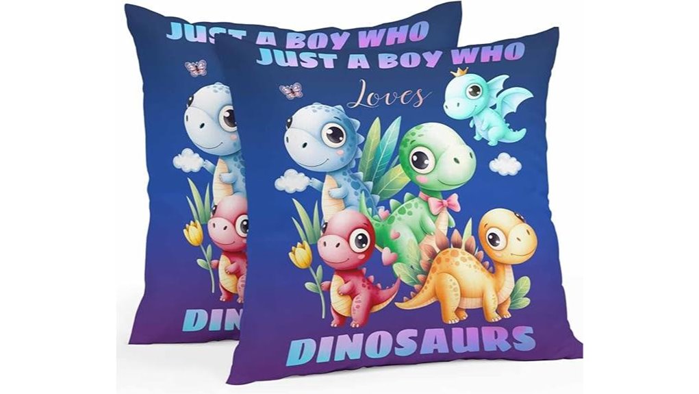 funny dinosaur outdoor pillow covers 16x16 waterproof