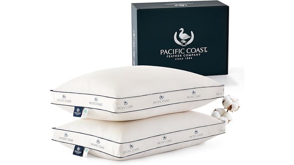 gusseted goose down pillows