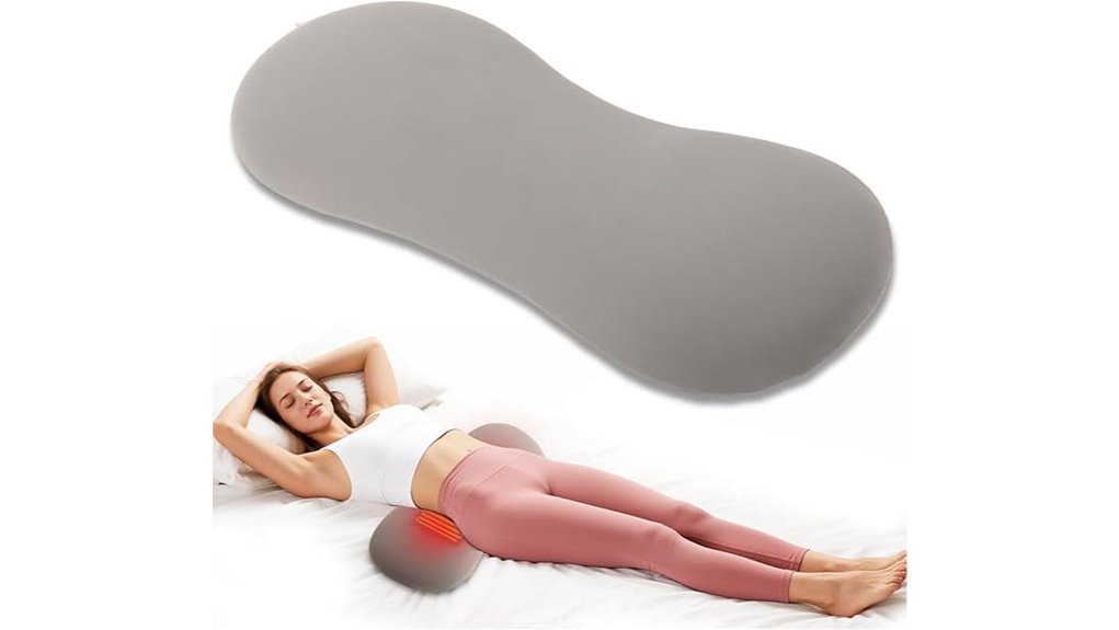 heated memory foam lumbar pillow