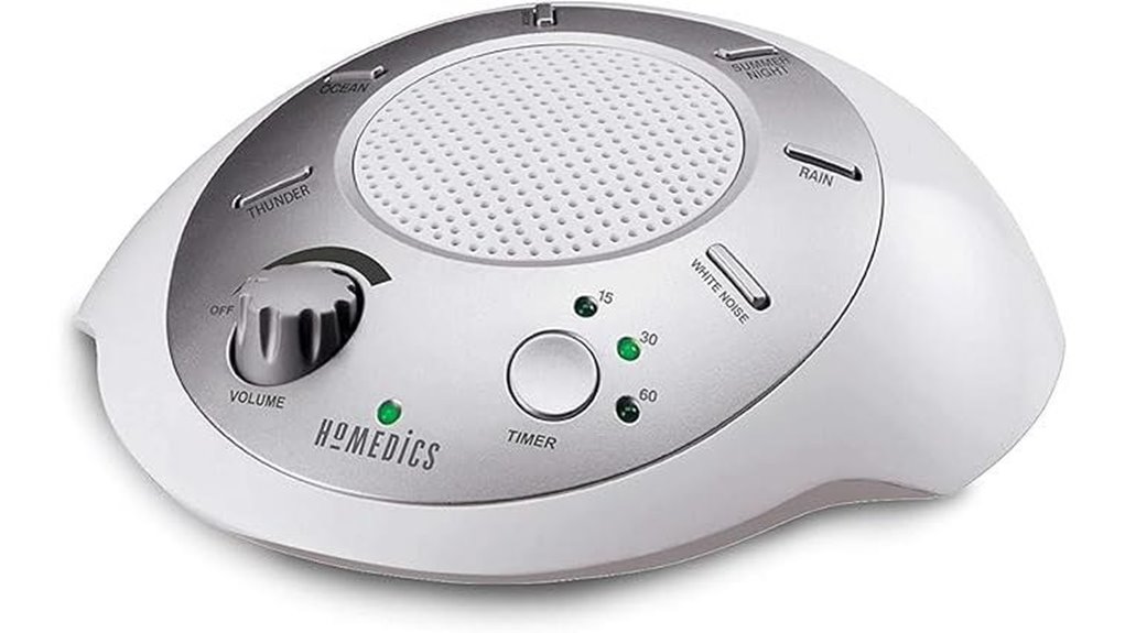 homedics white noise travel size