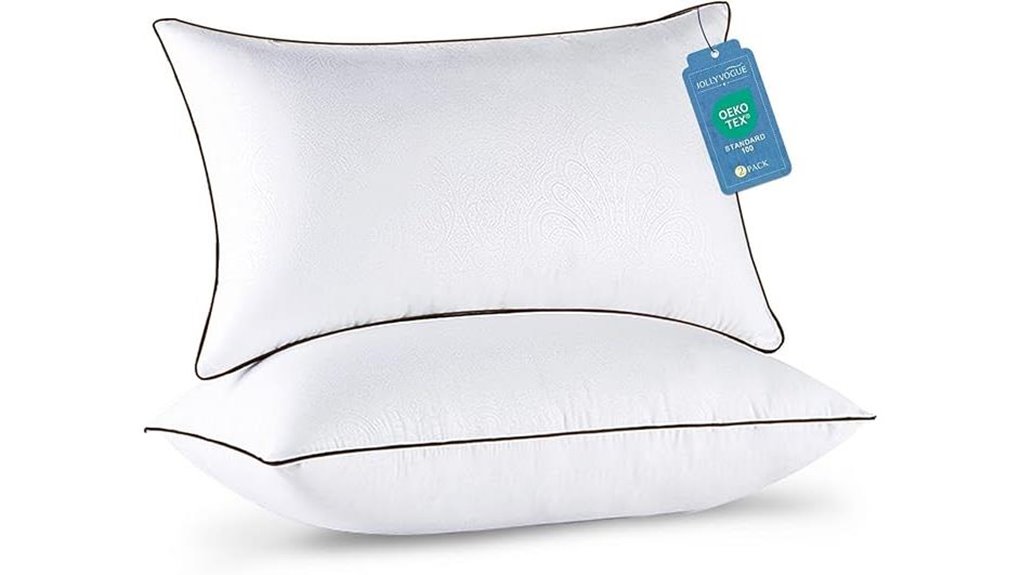 jollyvogue queen pillows soft down alternative