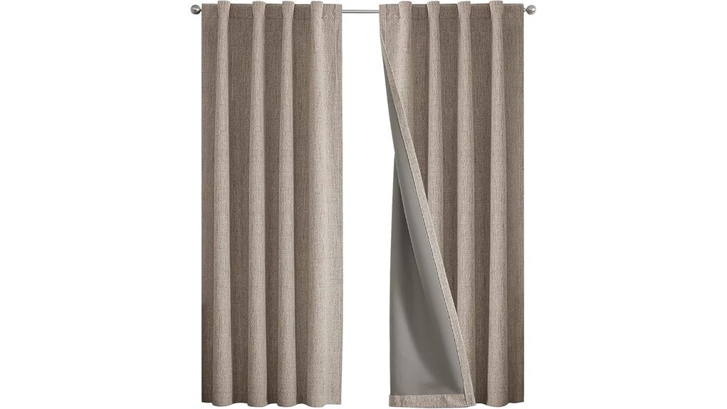 joydeco blackout linen curtains