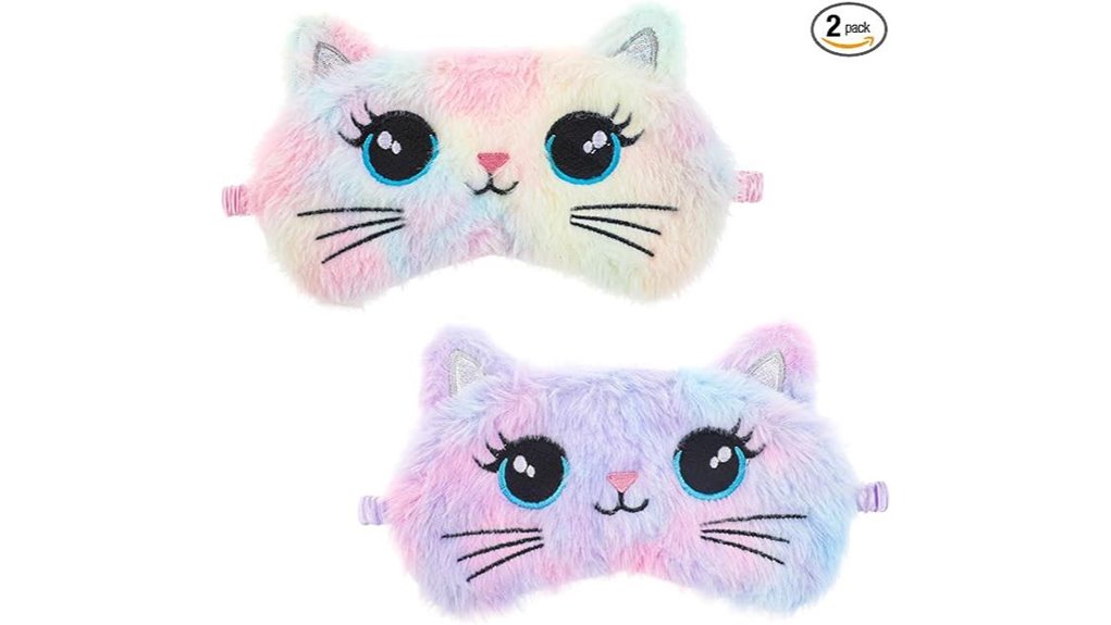 kids sleep masks set cat plush