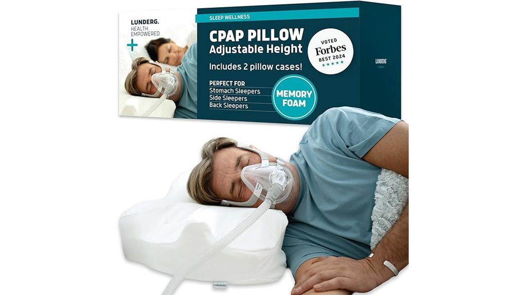 lunderg cpap pillow adjustable height