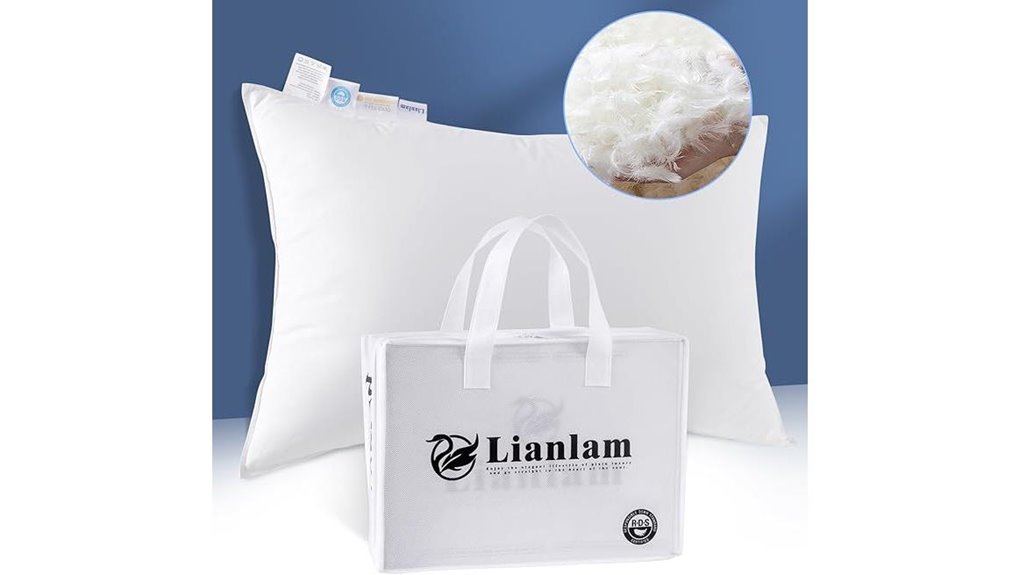 lux goose down pillow 20x25