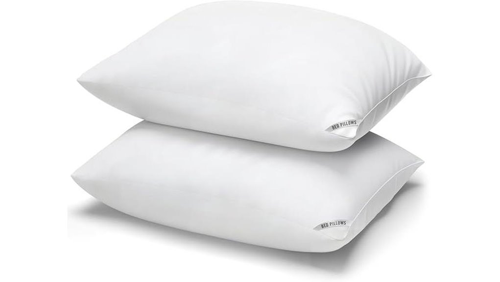 luxury hotel pillows down alternative filling 2 pack
