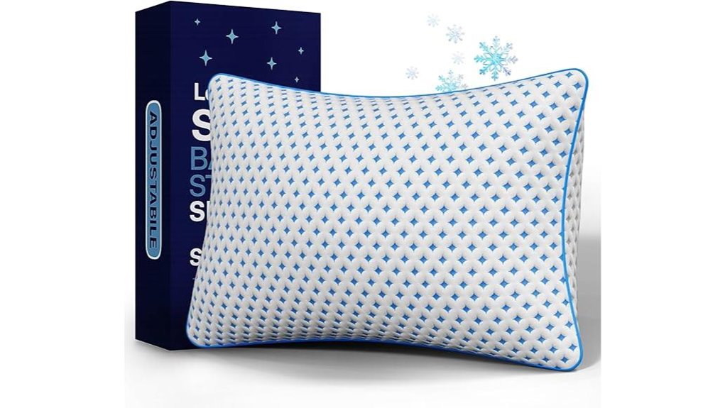 memory foam adjustable loft pillow
