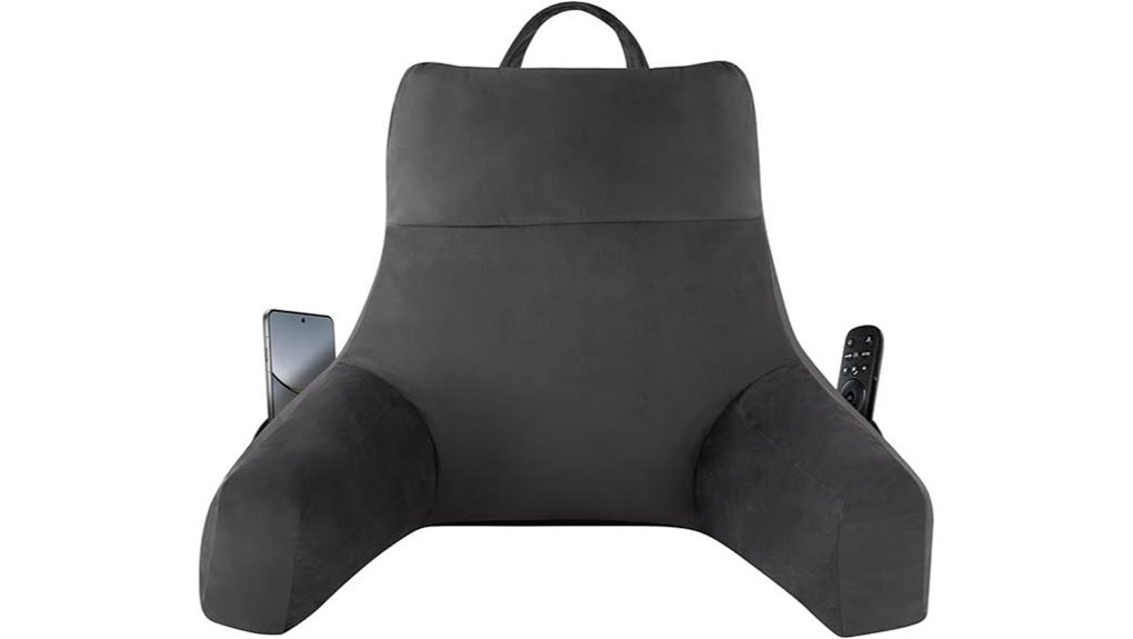 memory foam back pillow with arms