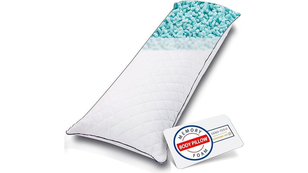 memory foam body pillow