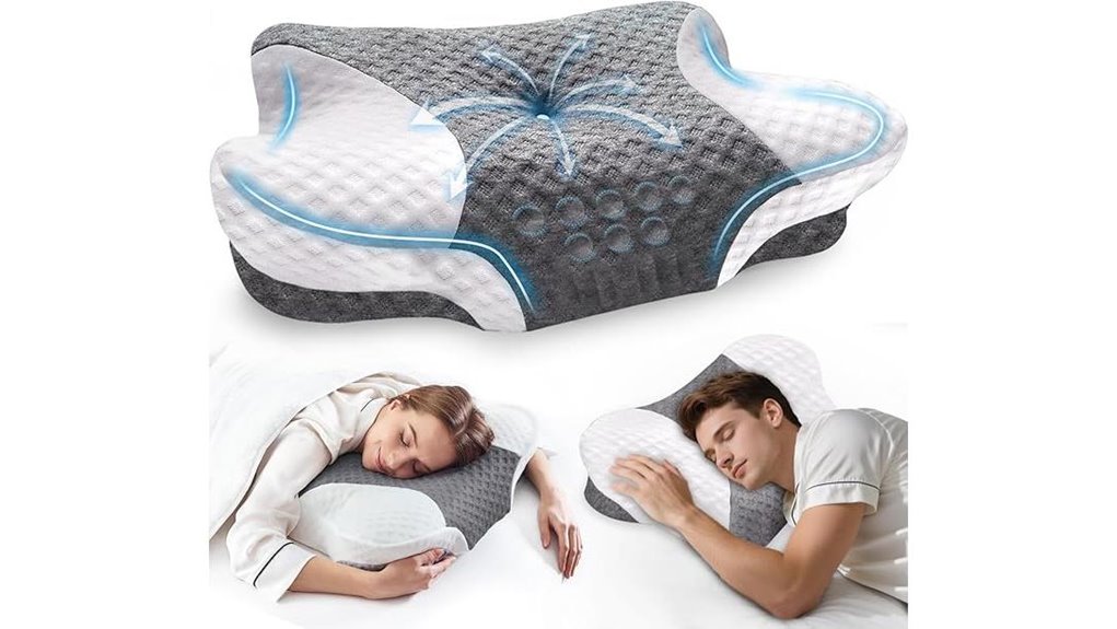 memory foam cervical neck pillow
