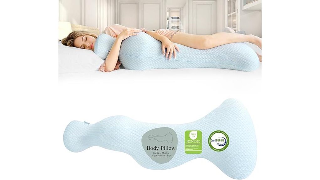mermaid themed cooling memory pillow