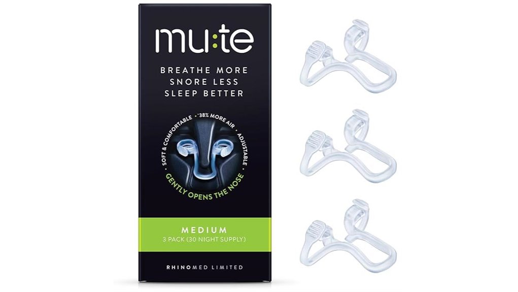 mute nasal dilator snoring sleep solution 3 pack