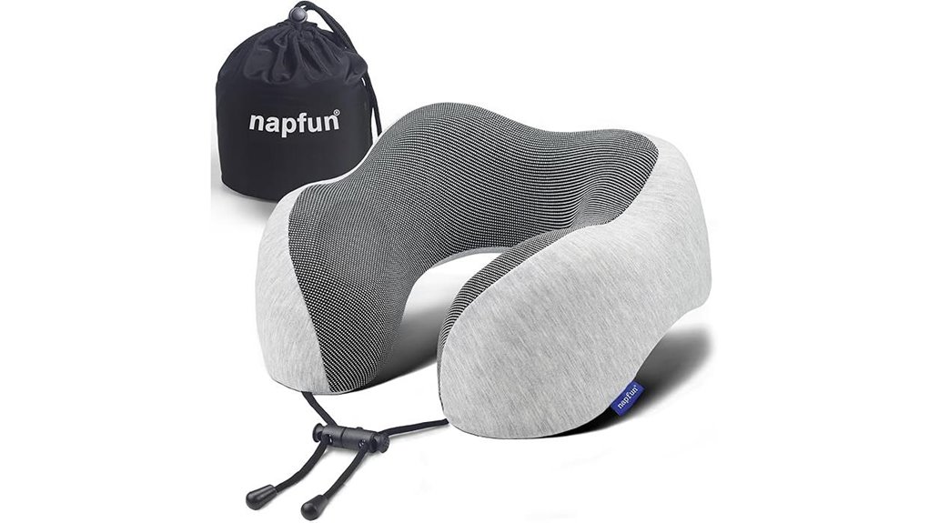 napfun travel neck pillow memory foam