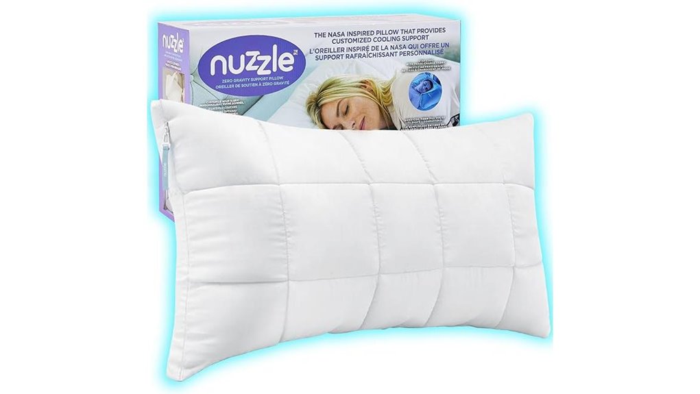nuzzle cooling adjustable pillow