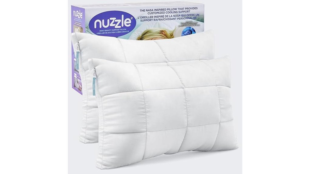 nuzzle cooling adjustable pillows