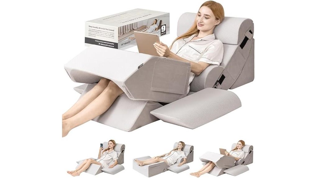 orthopedic bed wedge pillow set
