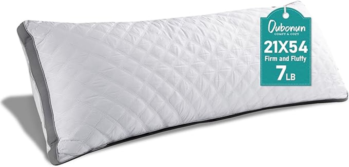 oubonun loft quilted pillow firm and fluffy body pillow
