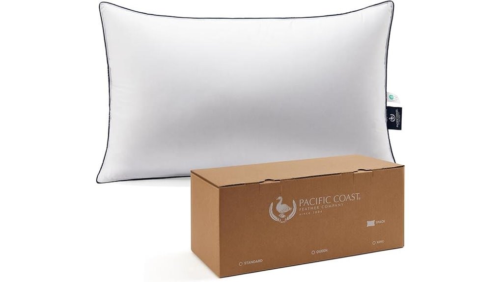 pacific coast pillow 3 chamber goose down