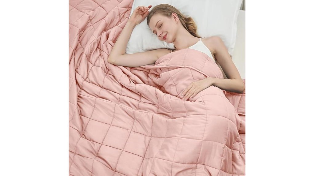 pink 12lb weighted blanket 48x72 twin full comforter