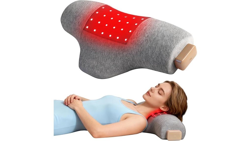 portable red light neck pillow for pain relief