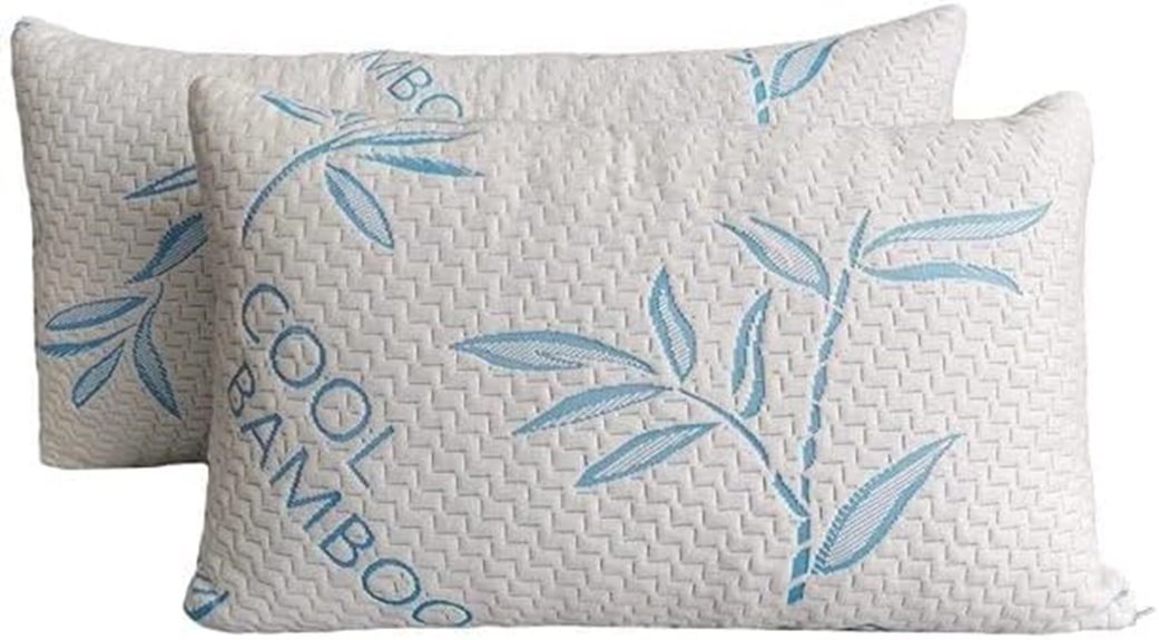 queen size bamboo rayon pillows 2 pack
