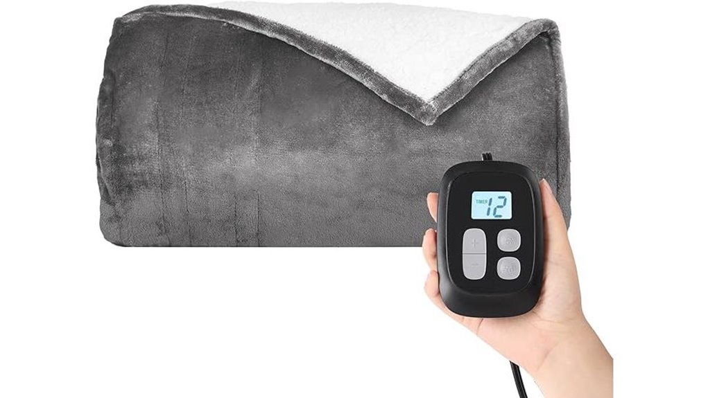 queen size heated blanket dual controllers