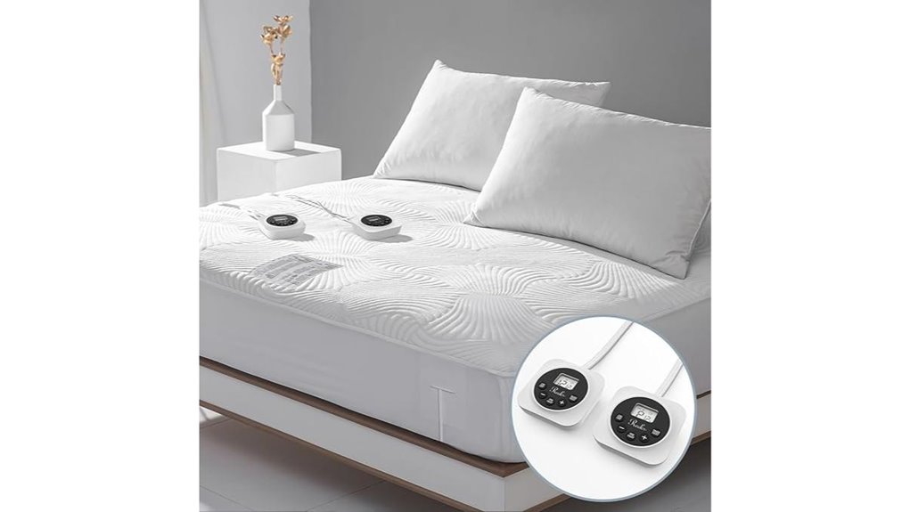 queen size heated mattress pad with dual controls